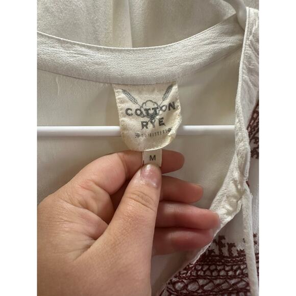 Embroidered Blouse Women’s Medium Western Boho Peasant Top - Picture 3 of 5